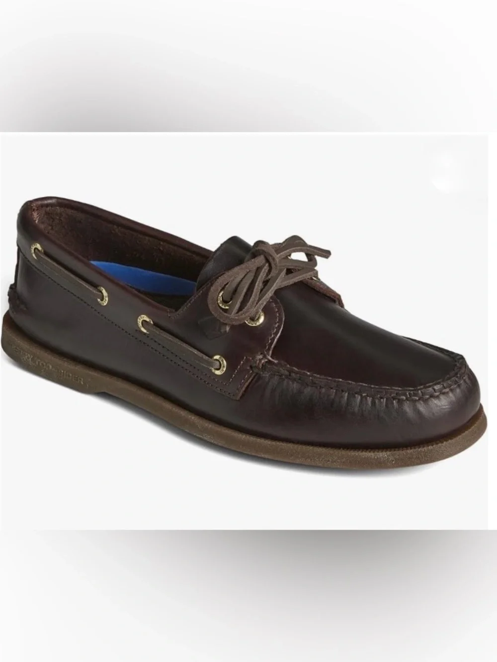 Classic Sperry Topsider Men's Brown Leather Boat Shoes Size 8
